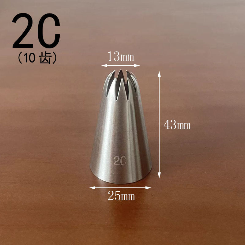 Medium decorating nozzle 1m#2d# seamless 304 stainless steel cream cake baking decorating tool in stock wholesale