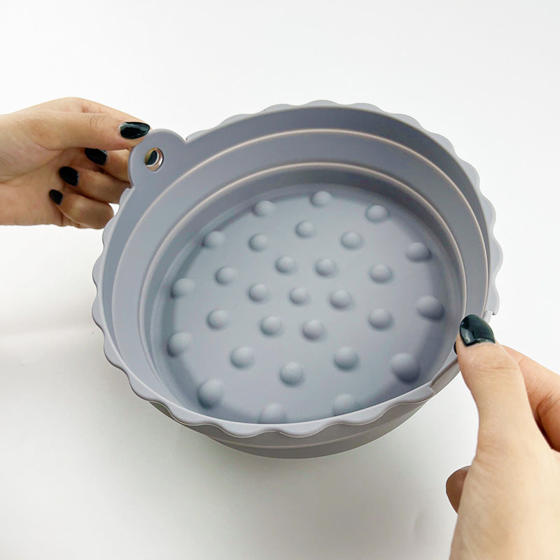 Cross-border foldable air fryer special pad silicone baking tray tray multi-functional silicone barbecue pad high temperature resistance