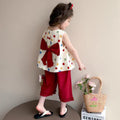 Girls' fashion set - summer  new arrival: baby bowknot tank top & stylish two-piece outfit for little girls