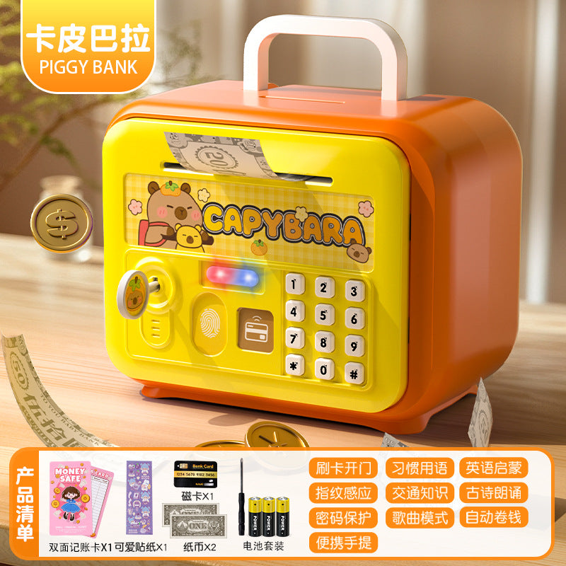 Nezha kids boys and girls piggy bank safe cabinet key password box savings coin storage storage