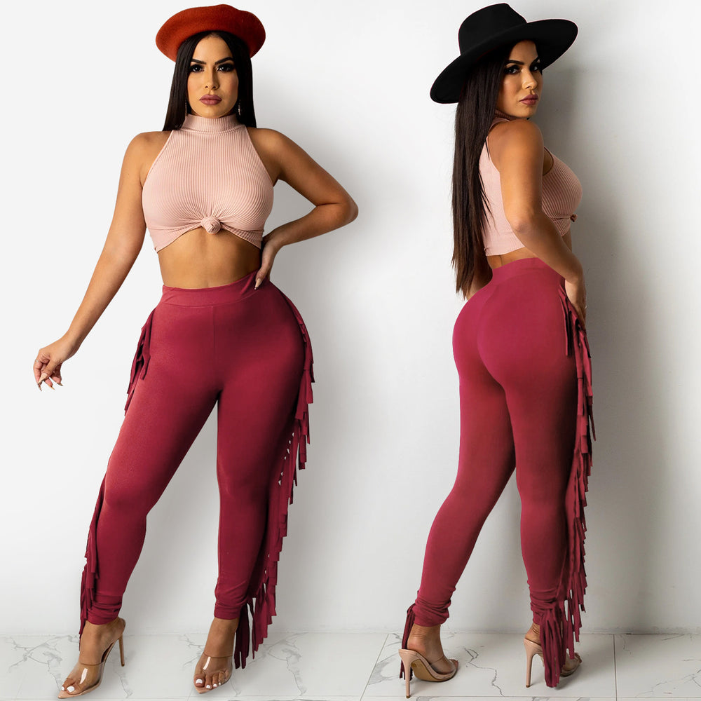 C5369 special offer: no returns or exchanges. please purchase with care. cross-border fashion casual sleeveless tank top and pants two-piece set