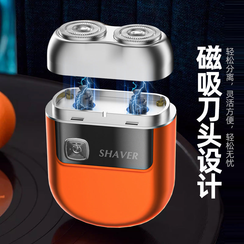 New zinc alloy electric shaver with digital display and magnetic blade head - men's razor, travel-friendly beard trimmer