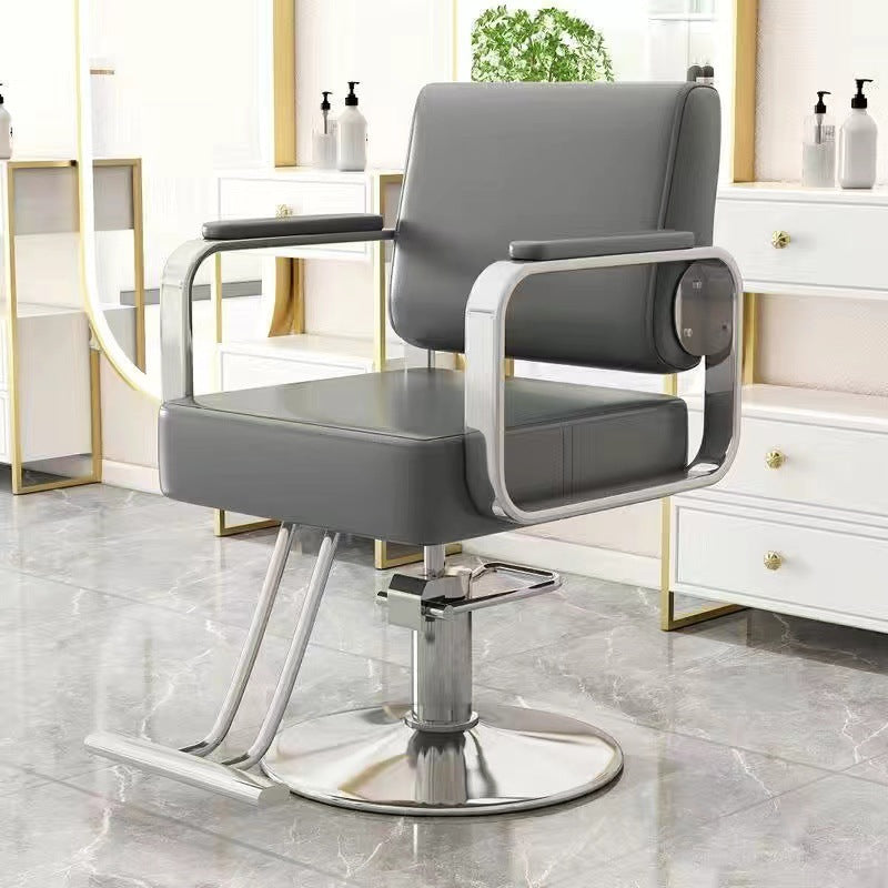 Barber shop chair hair salon special rotatable adjustable haircut chair hairdressing chair popular trendy store high-end perm and dyeing seat