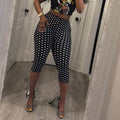 ins same style european and american clothing new arrivalfashioneasiest for match polka dot printing style mid-waist tight casual