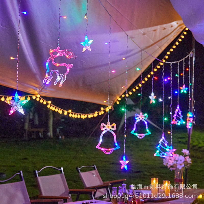 LED star lights flashing lights string gypsy stars birthday scene camping decoration room interior layout ambient lights