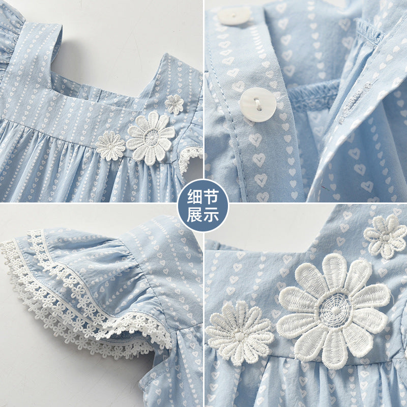 Wholesale children's clothing: new summer  korean style kids' apparel, teardrop baby clothes, cute and high-quality girls' outfit sets