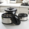 stainless steel insulated lunch box set - 3 piece portable thermal food container student meal box gift set
