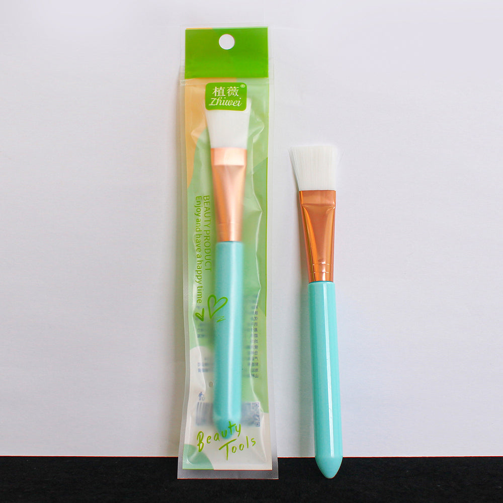 Zhiwei makeup brush beauty mask brush white soft bristles bright gold aluminum cover diy spa care tools beauty supplies