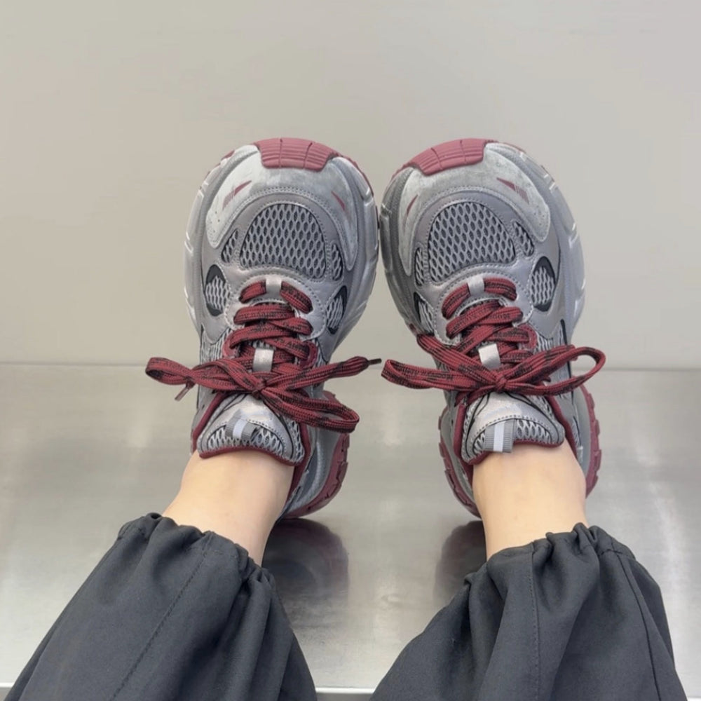Chunky platform sneakers - women's 2025 autumn new arrivals - versatile mesh platform shoes - height increasing lightweight casual athletic shoes