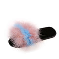 Fashion real fur ostrich fur slippers women's winter flip-flops fur fur women's shoes outwear cotton slippers outwear slippers women