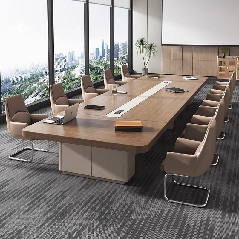 Saint li conference table long table casual modern large conference room table and chair combination rectangular conference negotiation long table