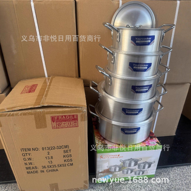 Factory direct sales cross-border multifunctional commercial aluminum pot 013 high-end kitchen tableware essential handy gadgetaluminumpot