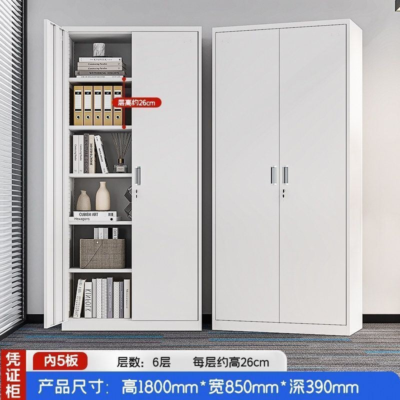 Heavy-duty steel office file cabinet - steel document cabinet for financial records, accounting files, and storage - low profile storage unit