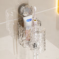 Suction cup toothbrush rack mouthwash cup punch-free wall-mounted bathroom wall-mounted toothbrush cup toothbrush holder storage box