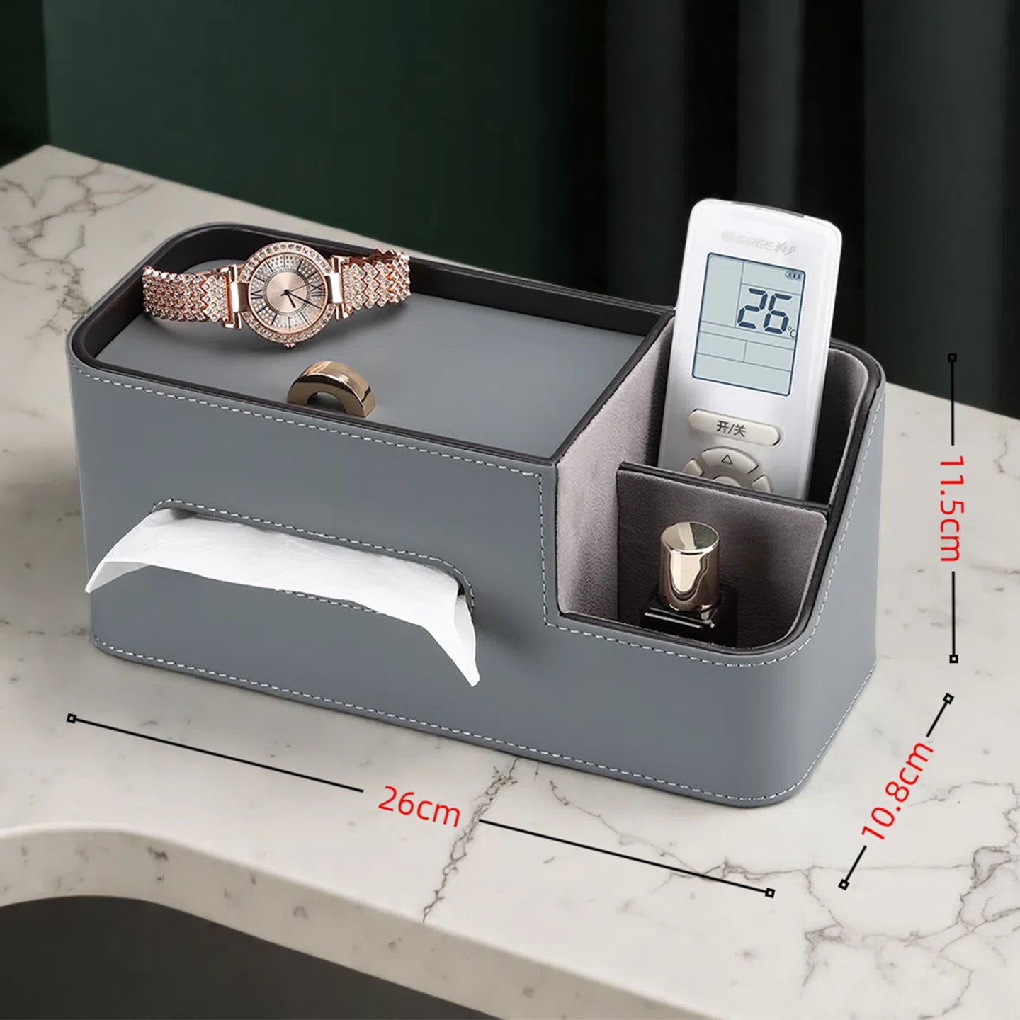 Household carton creative mobile phone holder remote control desktop storage box living room coffee table light luxury high-end tissue box