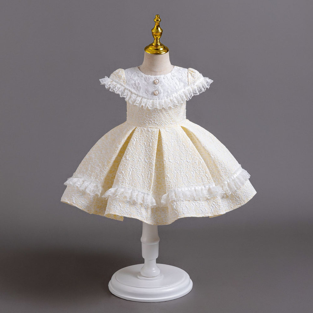 Wholesale new arrival baby girl evening dress lace tutu cake princess dress first birthday dress baby dress