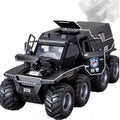 Kids' alloy armored police car toy - boy's diecast model car, realistic 7-door 110 swat off-road vehicle