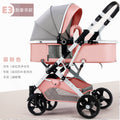 【premium】lotus root pink + carbon steel tube eva wheels + two-hand folding