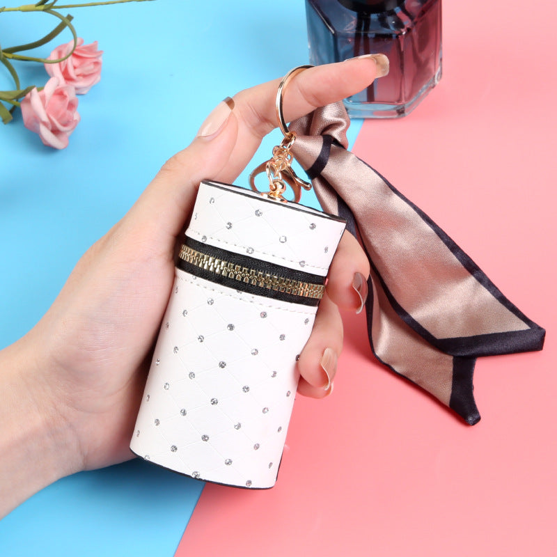 High luxury change bag, pendant, earphone bag, lipstick, mini keychain bag, retro bucket mouth red envelope, simple pendant bag.