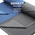 Yoga mat towel - silicone grip, double-sided fleece, indoor non-slip, professional sweat absorption, machine washable, thin & portable yoga blanket