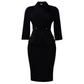 C8645 women's foreign trade dress - new cross-border european and american style fashionable elegant solid color bodycon african dress