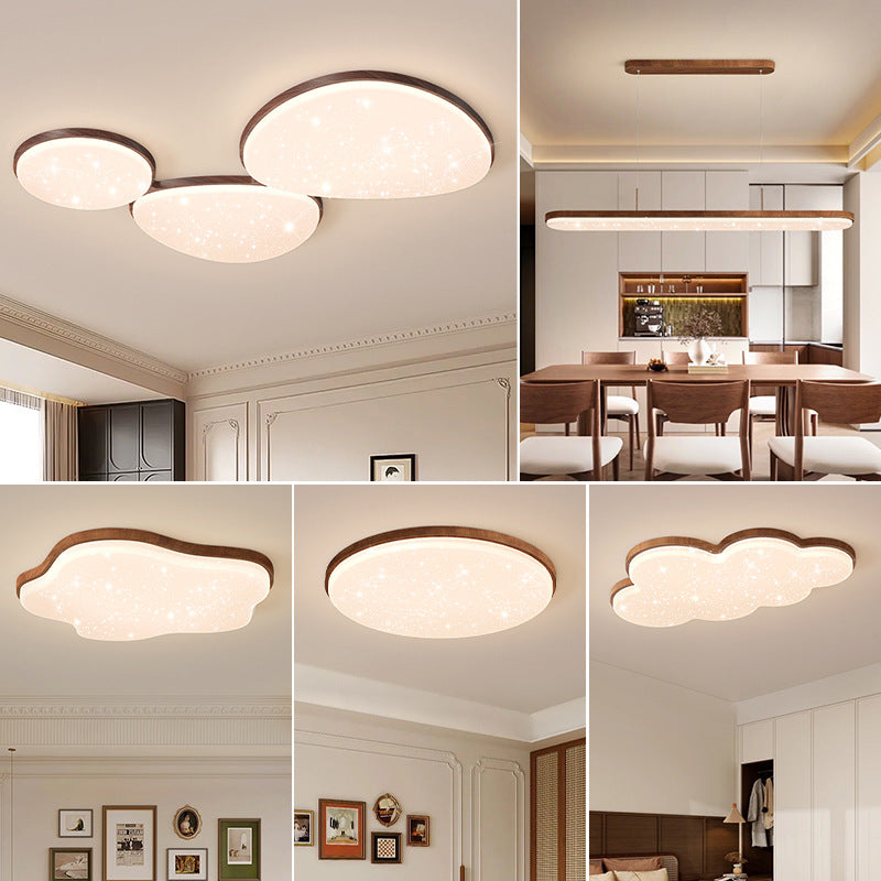 Medieval style living room ceiling light 2025 new modern simple pebble gypsy star lighting whole house package combination