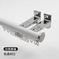 Aluminum alloy curtain rod roman rod track side-mounted single pole double pole thickened top-mounted scandinaviancasual black small bay window