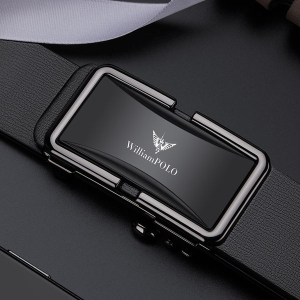 Emperor Paul Belt Men's Leather Alloy Automatic Buckle Business Men's Belt Casual Belt Men's Premium Trend