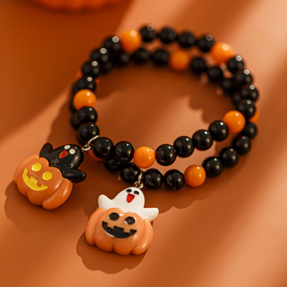 Halloween pumpkin bracelet wholesale fashion cross-border pendant cute cartoon funny niche atmosphere party accessories