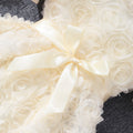 Girls' (toddler) dress, 3d rose embellished elegant party dress