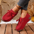 plus sizespring & fallnew arrival rocking shoes plaid soft bottomladieswear shoes hidden heelthick solecasualflats women's wholesale