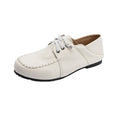 new cross-border retro soft leather soft sole non-slip middle-aged and elderly women's two-wear flats, moccasin shoes