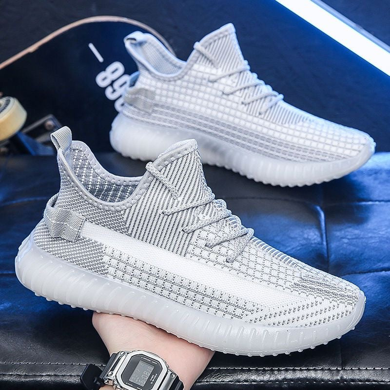 350 ultra-lightweight yeezy sneakers - unisex, couple's style, viral flyknit breathable mesh shoes, running, casual, athletic, versatile, trendy