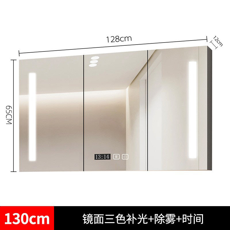 Smart bathroom mirror cabinet, separate wall-mounted bathroom with light, vanity mirror, bathroom mirror with rack storage