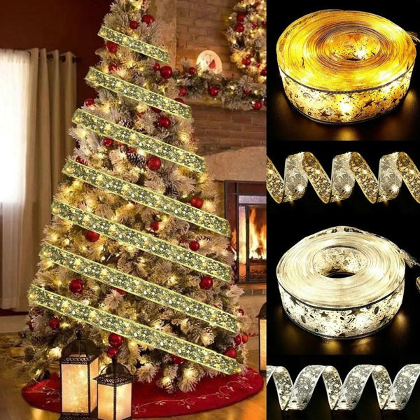 LED Bouquet Gift Box Christmas Ribbon Lights Colored Lights Flashing String Lights Gypsy Room Bedroom Closet Decorative Lights