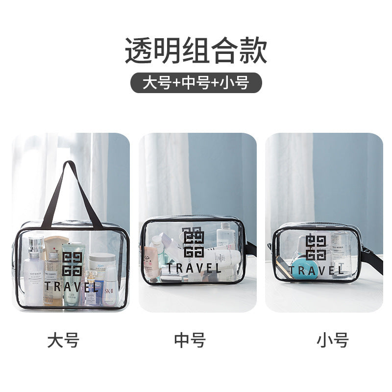 Wash bag Travel storage Premium waterproof pvc storage bag Cosmetic bag Portable portable cosmetic bag Transparent