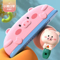 Gift box [32-hole high-quality] pink piggy harmonica + whistle