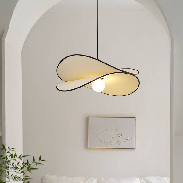 French medieval wabi wind restaurant art chandelier bedroom living room bar creative fabric potato chip lamp Zhongshan lamp