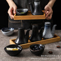 Japanese ceramic oil pot retro japanese stylefor home soy sauce pot vinegar pot seasoning dish kitchen supplies side dish dipping dish