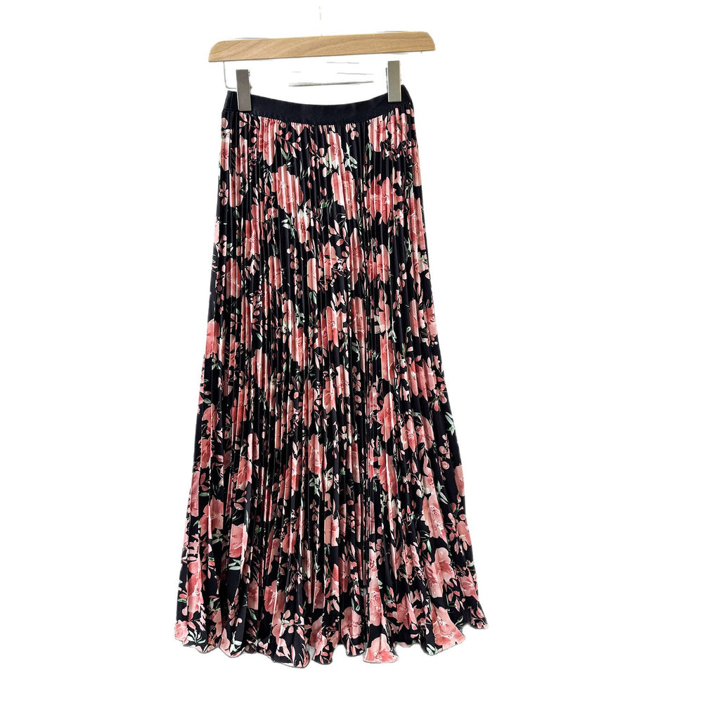 New arrival elastic waist high waist floral sweeteasiest for match a-line skirt women's medium longprintingpleated skirt