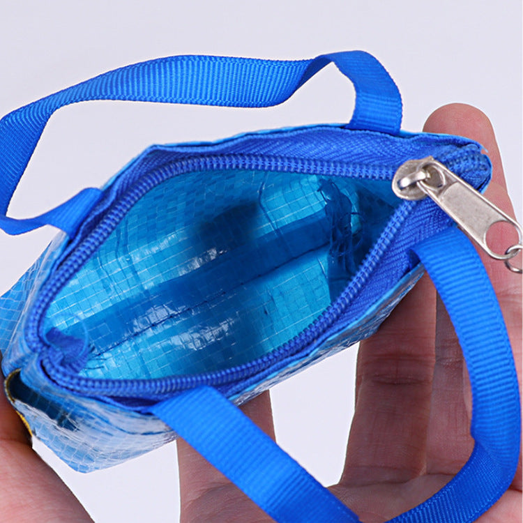 Woven change bag, mobile phone bag, wallet, women's clutch bag, retro bag, zipper storage bag, makeup storage bag, waterproof.