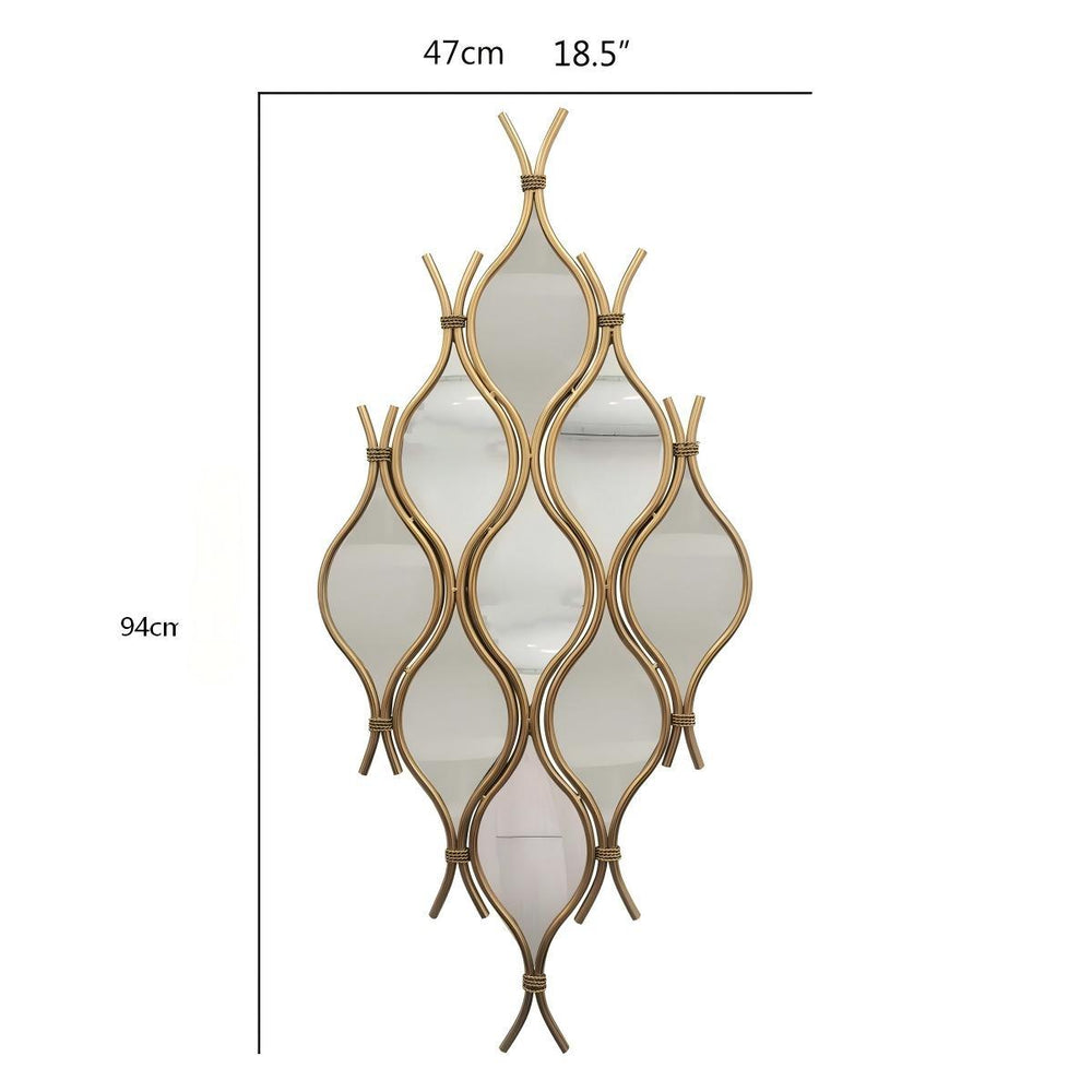 American iron art ji mirror wall decoration living room background wall pendant decoration b&b entrance wall creative wall hanging wall