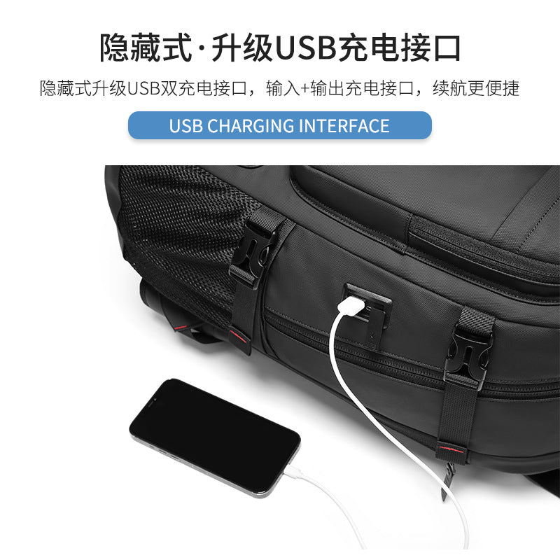 Source factory customized new backpack men's large-capacity travel bag outdoor business trip Oxford cloth backpack men's