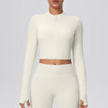 Short zippered outdoor running sports yoga outwearslimming look fitness long sleevesoutwear cloud-like quick-drying yoga clothes for women