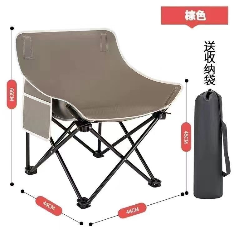 Outdoor folding moon chair fishing stool portable folding bed outdoor dinner folding recliner installation-free folding bed