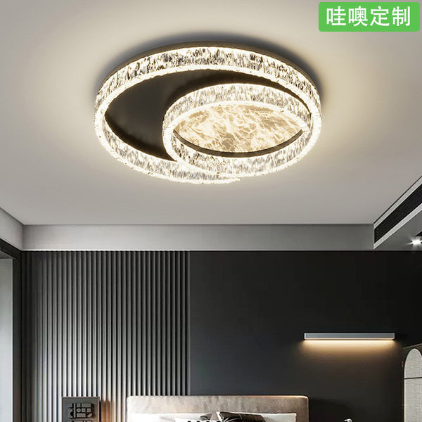 [Wow] Italian round ceiling lamp designer smoke light luxury high-end full spectrum eye protection room lamp