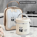 Insulated lunch box 304 stainless steel office workers can be heated in microwave lunch box students kids meal hot pot bowl
