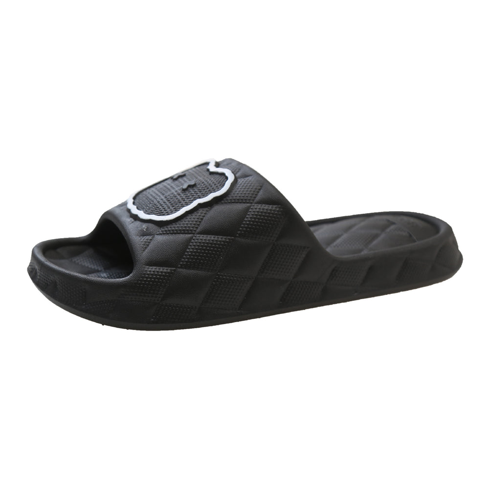 2024new arrival women's summer cartoon big bear home thick sole one-word casual beach slippers for women