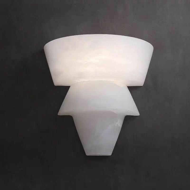 Spanish natural marble wall lamp - ideal for hotel, villa, background wall, entryway, stairwell, hallway, bedroom, and bedside decor