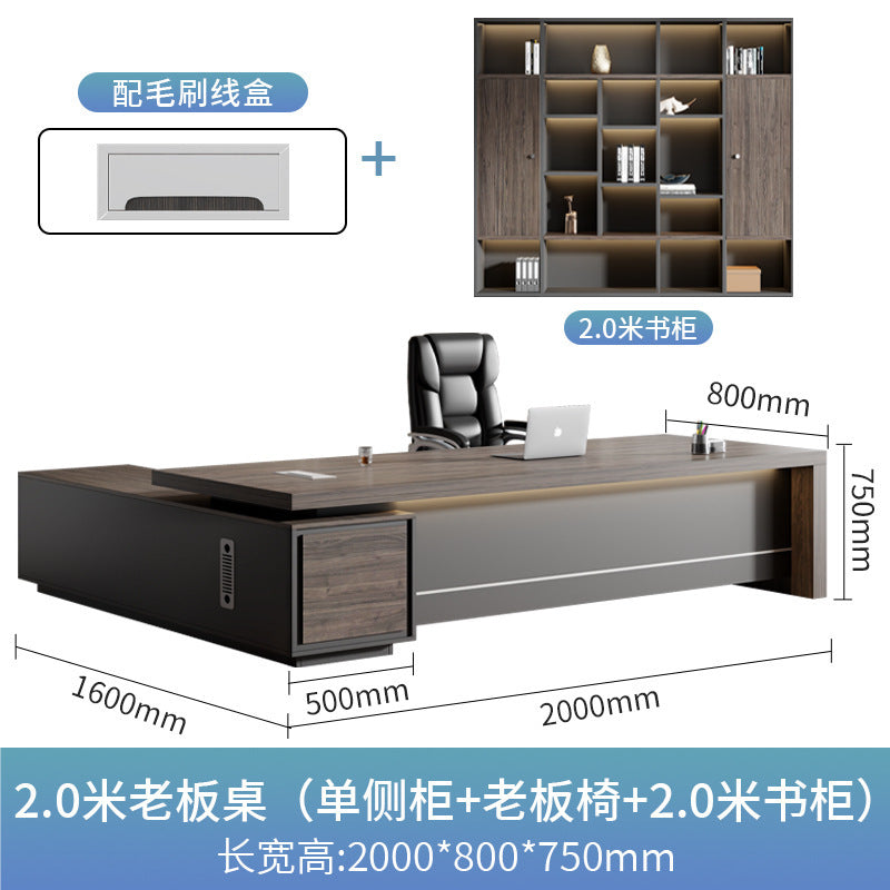 Saint li office desk - luxurious executive office desk and chair set - minimalist modern ceo desk - cross-border e-commerce
